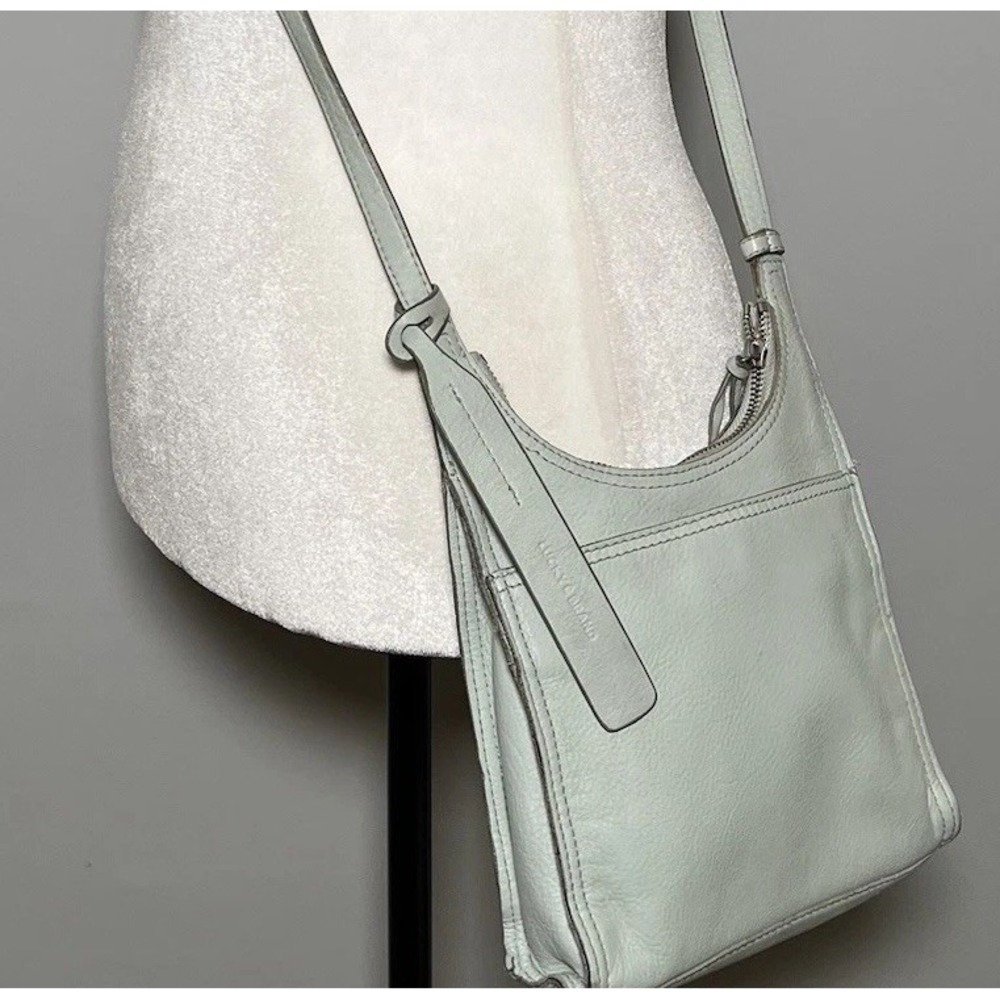 Lucky Brand Dina Boho Crossbody Bag Sea Foam Genuine Leather Festival‎ Vacation
